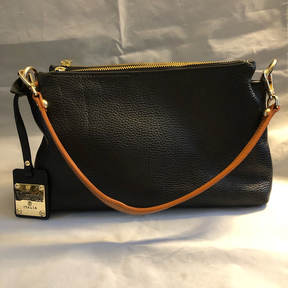 Valentina Satchel Black Leather handbag